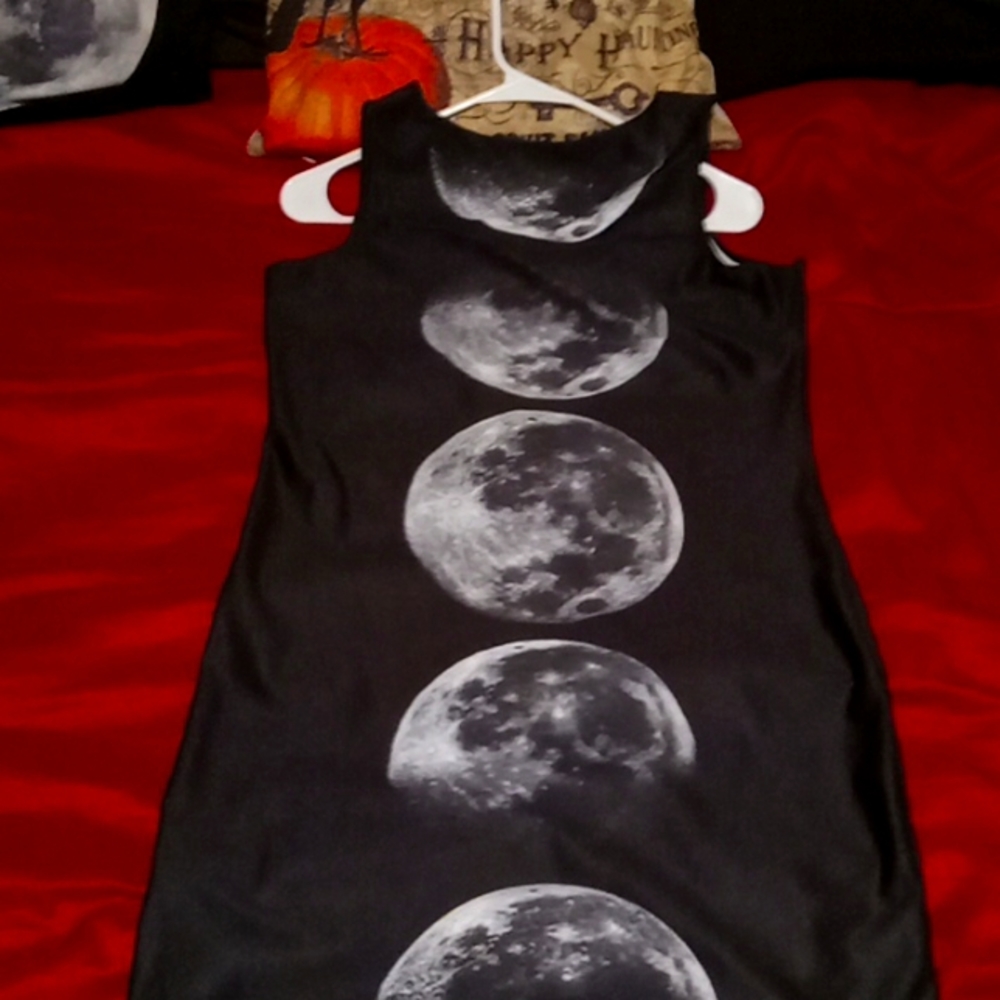 Black dress with moon phases